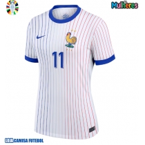 Camisa de Futebol França Ousmane Dembele #11 Equipamento Secundário Mulheres Europeu 2024 Manga Curta